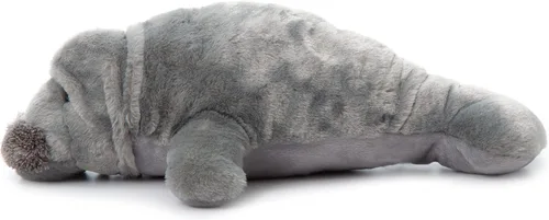 Miniatura 5 de The Petting Zoo Conservation Manatee - Peluche de peluche, regalos para niños, animales del océano, juguete de peluche de manatí de 18 pulgadas