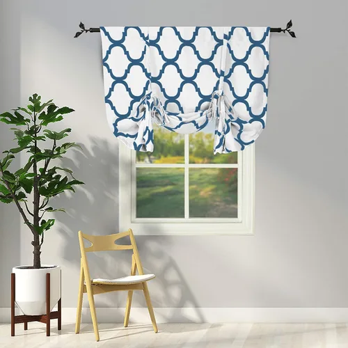 Miniatura 44 de Melodieux - Cortinas de bolsillo de moda marroquí para cocina, cafetería o baño, pequeñas ventanas