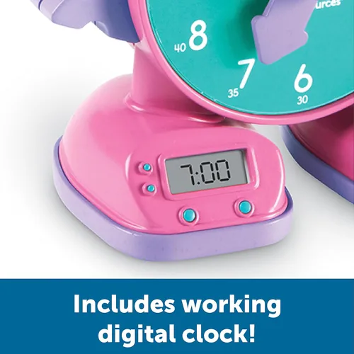 Miniatura 3 de Learning Resources Tock The Learning Clock Pink - Reloj digital para el aula, aprender la hora, temporizador para niños, elementos esenciales