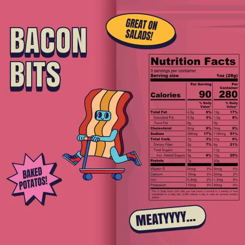 Miniatura 2 de LOUISVILLE VEGAN JERKY Bocaditos de tocino a base de plantas, 3 oz