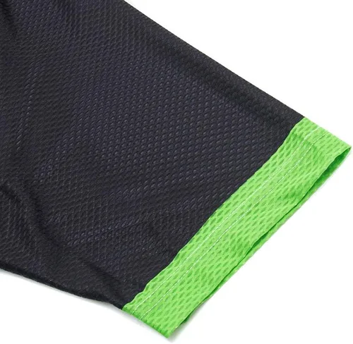Miniatura 8 de Pohoopo Maillot de ciclismo para hombre, manga corta, cremallera completa, transpirable, de secado rápido