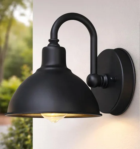 Luz de granero estilo valle de ganso al aire libre, pequeña y delicada luz clásica de granja para porche, utilizada para la puerta delantera del