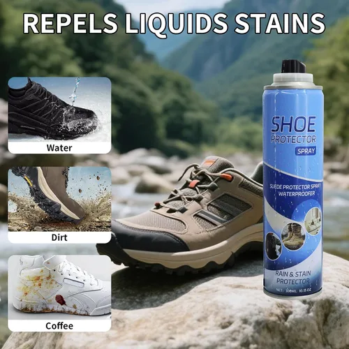 Miniatura 2 de Spray protector de zapatos, Nano impermeable para zapatos y tenis, repelente al agua invisible y protector de manchas para cuero, nobuck, lona