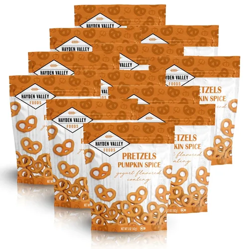 Miniatura 34 de Hayden Valley Foods Pretzels cubiertos con sabor a yogur de arándanos Bolsas de 5 onzas (paquete de 3) Sin sabores artificiales, conservantes