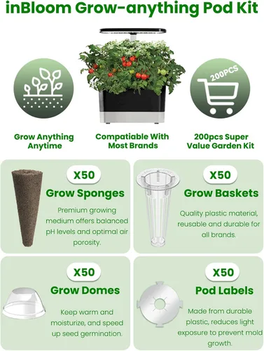Miniatura 4 de Kit de germinación de semillas inbloom Grow Anything para AeroGarden, Ahopegarden, GARDENCUBE, iDoo, sistema de cultivo hidropónico MUFGA