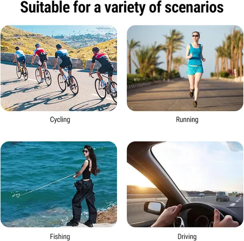Miniatura 5 de LICAEVEY Gafas inteligentes para hombres y mujeres, gafas inteligentes deportivas, micrófono integrado y altavoces de música de oído abierto, gafas