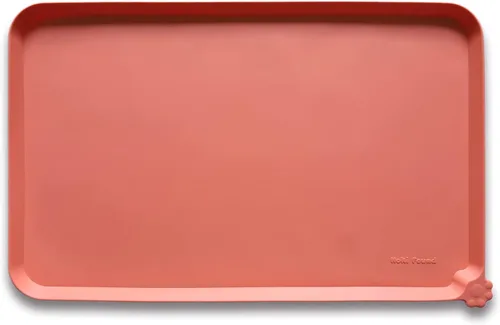 Miniatura 48 de Hoki Found - Bandeja de silicona para comederos de perros y gatos, tapetes impermeables para comida y agua, color cedro oscuro