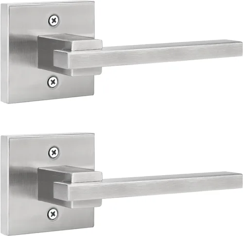 Miniatura 10 de Orger Paquete de 1 Manija de Puerta de Privacidad Negro Mate, Cerradura de Puerta Interior Sin Llave para Dormitorio y Baño, Manija de Puerta