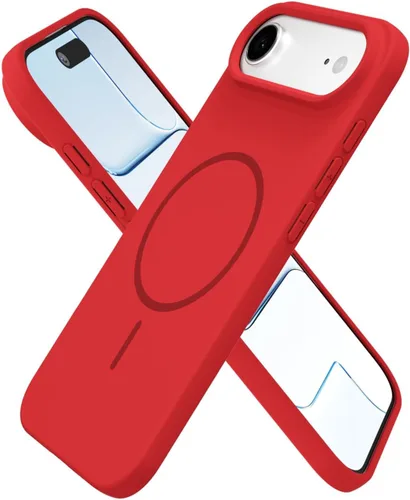 Miniatura 97 de oakxco Funda de silicona Mag Safe para iPhone 17 Pro Max, funda magnética delgada y fina compatible con carga inalámbrica MagSafe, bonita funda Negro