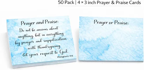 Miniatura 2 de Red Door Inspirations Tarjetas de solicitud de oración y alabanza de 3 x 4 pulgadas, paquete de 50 unidades, fabricadas en los Estados Unidos