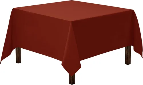 Miniatura 8 de Gee Di Moda Mantel Cuadrado - Mantel Beige de 52 x 52 Pulgadas para Mesas Cuadradas o Redondas Pequeñas - Tela Resistente Lavable - para Mesa