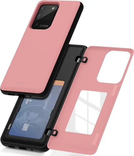 Miniatura 31 de GOOSPERY Funda tipo cartera para Samsung Galaxy S22 Ultra, [tarjetero] parachoques magnético de puerta con cierre automático, cubierta protectora