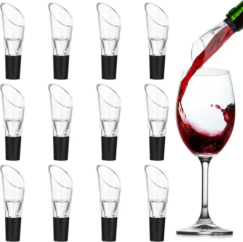 12 piezas aireador de vino vertedor de boquilla de aireación y decantador para botellas de vino sabor mejorado, ramo mejorado, acabado rico y