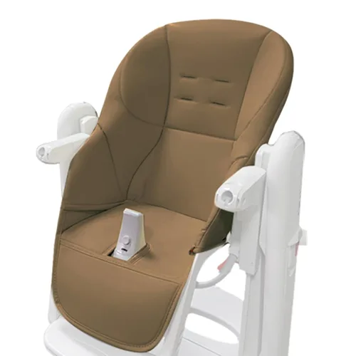 Miniatura 13 de LAFANDE Fundas para silla alta para bebé, cojín para silla de comedor de bebé, funda de piel sintética con acolchado para silla de comedor Peg Blanco