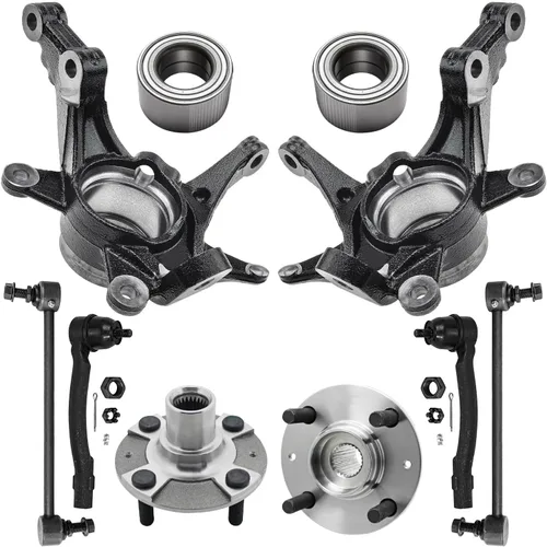 Miniatura 15 de Detroit Axle - Nudos de dirección delanteros de 2.5L de 2 piezas para Toyota 12-17 Camry, 2 nudos de dirección y conjunto de rodamiento de rueda