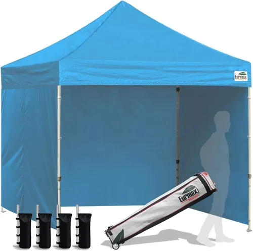 Miniatura 113 de Eurmax Tienda de campaña desplegable de 8 x 8 de Estados Unidos, con bolsa rodante patentada sin puntas, 4 paredes extraíbles con cremallera, toldo