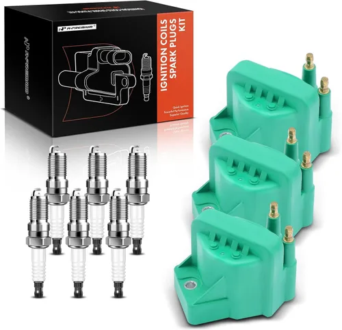 Miniatura 11 de A-Premium Paquete de 3 bobinas de encendido (negro) y 6 bujías de iridio compatibles con Chevrolet Malibu Impala Venture Buick LaCrosse Cadillac
