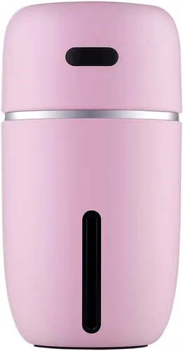 Humidificador USB para automóvil, 6.8 fl oz, mini humidificadores portátiles con luz nocturna LED de 7 colores, funcionamiento silencioso, modos de