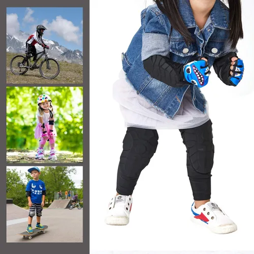 Miniatura 2 de Juego de rodilleras y coderas para niños, equipo de protección suave para niños pequeños