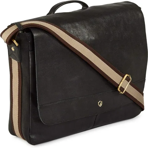 Bolso de cuero real para computadora portátil, para hombres y mujeres, estilo vintage, estilo mensajero, bolso de hombro hasta 16 pulgadas