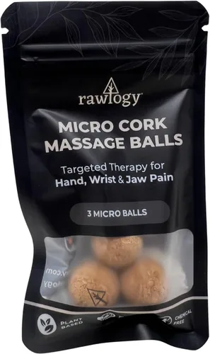 Pelota de masaje de corcho de viaje, alternativa ligera y sostenible a la bola de lacrosse para aliviar el dolor muscular (extra pequeña de 0.75