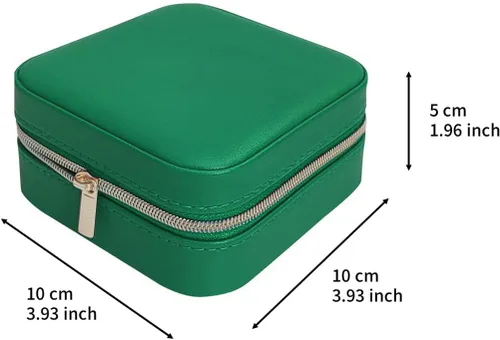 Miniatura 3 de Estuche de viaje para joyas con espejo, pequeño organizador de joyas de viaje, caja de joyería portátil, mini organizador de viaje, caja