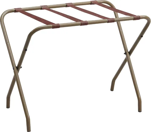 KB Designs - Soporte de maleta plegable de metal con acabado dorado para habitación de invitados, hotel, dormitorio Oro