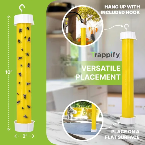 Miniatura 4 de Trappify Trampas Colgantes para Moscas de Exterior: Trampas para Moscas de la Fruta para Interiores Trampa para Jejenes Trampas para Jejenes