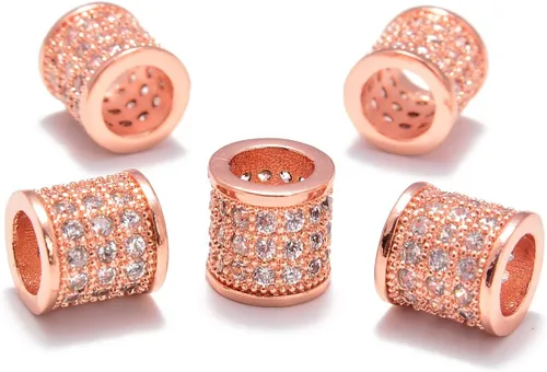 Miniatura 23 de AD Beads Pulsera de cuentas de zircón con tachuelas de strass