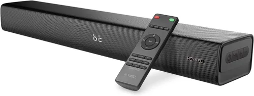 Barra de sonido pequeña de 2.1 canales y 120 W para TV, PC, proyector, barra de sonido de TV de 23 pulgadas con subwoofer incorporado. Potenciador
