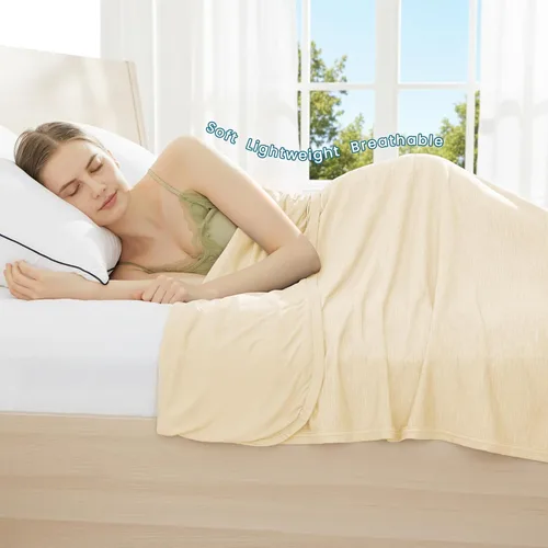 Miniatura 2 de HYLEORY - Mantas refrescantes para personas que duermen con calor, manta fresca de verano para mantener el cuerpo fresco para sudores nocturnos