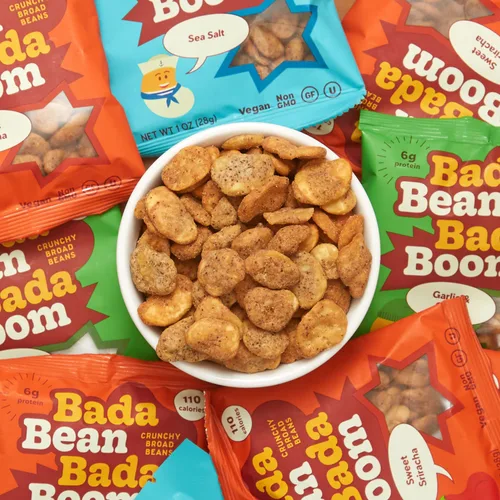 Miniatura 7 de Bada Bean Bada Boom - Proteína a base de plantas, libre de gluten, vegana, sin OGM, libre de soya, Kosher, bocadillos de habas tostadas anchas, 1