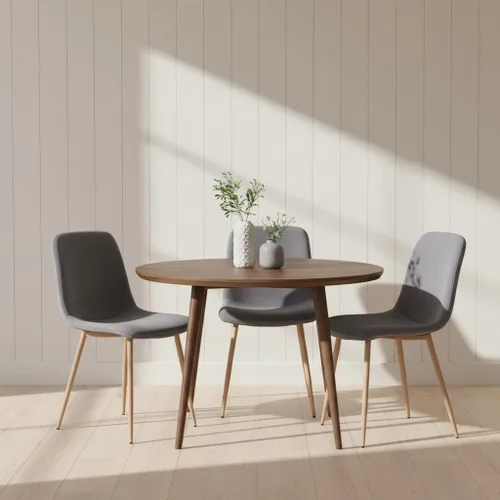 Miniatura 7 de Juego de 4 sillas de comedor de terciopelo, sillas de cocina modernas, patas de metal, sillas laterales tapizadas para comedor, sala de estar
