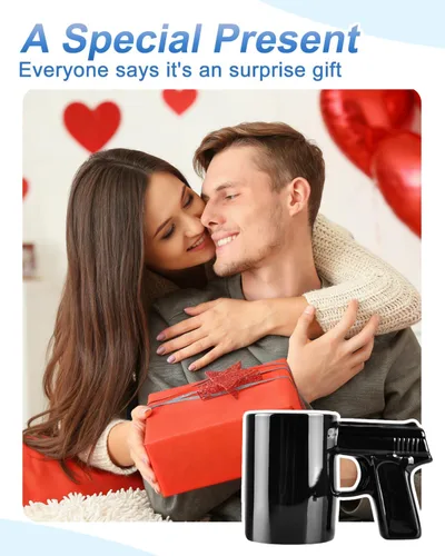 Miniatura 7 de UCEC Taza de café de cerámica inspirada en la pistola, regalo perfecto para hombres, idea de regalo única para el día del padre, taza de café