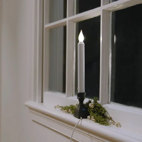 Miniatura 6 de 612 Vermont VT-1270A-4 - Velas eléctricas LED para ventana con punto caliente brillante, sensor del atardecer al amanecer, llama parpadeante