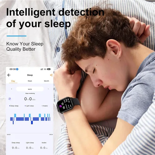 Miniatura 5 de Reloj inteligente para teléfonos Android compatible con iPhone de 2.04 pulgadas, pantalla táctil completa, recepción/marcación, reloj inteligente