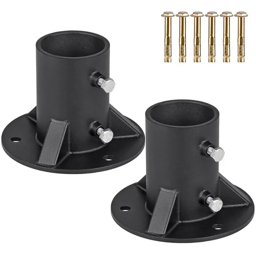 Miniatura 14 de Insaga Bridas de suelo para poste de valla de eslabones de cadena, brida de base de 3 pulgadas, anclaje sólido para fijar la valla/buzón/postes