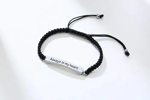 Miniatura 14 de Pulsera de urna personalizada para cenizas, recuerdos de joyería de cremación para mujeres y hombres, pulsera ajustable de cuerda tejida hecha a