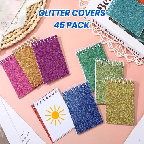 Miniatura 3 de Geyee 45 mini blocs de notas de 3 x 5 pulgadas con 40 páginas cada uno, cuadernos pequeños en espiral, mini blocs de notas de teñido anudado, blocs