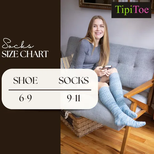 Miniatura 2 de Calcetines, de Tipi Toe, para mujer, de mezcla de lana, de media pierna, acanalados, para botas