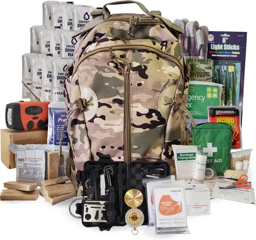 Miniatura 12 de Kit de emergencia para 2 personas/mochila de supervivencia durante 72 horas para desastres naturales, huracanes, situaciones de emergencia o errores