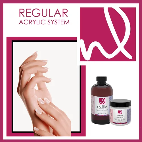 Miniatura 6 de Regular - Polvo acrílico profesional para extensión de uñas, sistema de ajuste lento, fórmula EMA y efecto no amarillento, transparente (8 onzas)