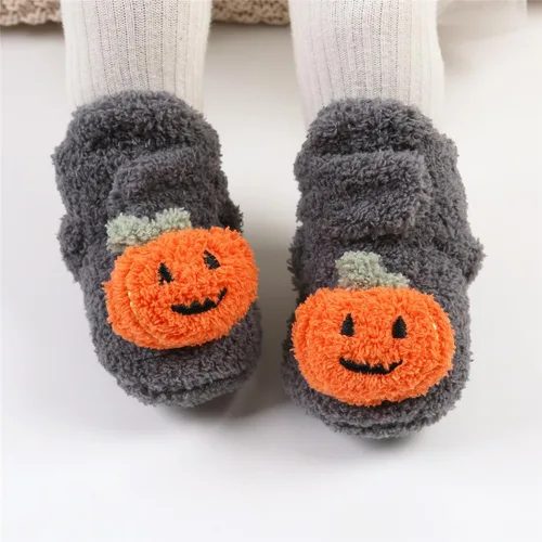 Miniatura 2 de Timatego Botines para recién nacidos, para bebés, niños y niñas, antideslizantes, suela suave, cálidos, para invierno, para casa, zapatos de cuna