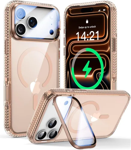 Miniatura 35 de VOFATA - Funda magnética para iPhone 17 Pro Max, cubierta para cámara con soporte, protección completa para la cámara, compatible con MagSafe