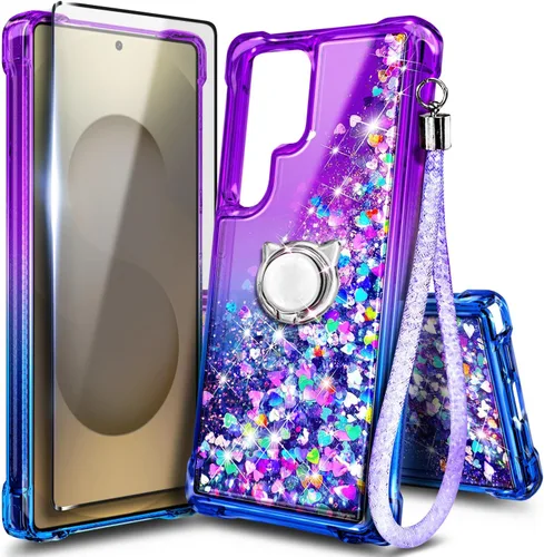 Miniatura 41 de NGB Diseñada para funda Samsung Galaxy Note 10+ (Plus), Rosa/Aguamarina Funda con Purpurina Líquida Brillante Linda para Mujeres Niñas Niños