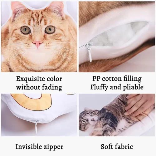 Miniatura 5 de Seamaid Almohada de fotos personalizada para mascotas con almohada en forma de foto, regalos personalizados con fotos para Navidad, día de San