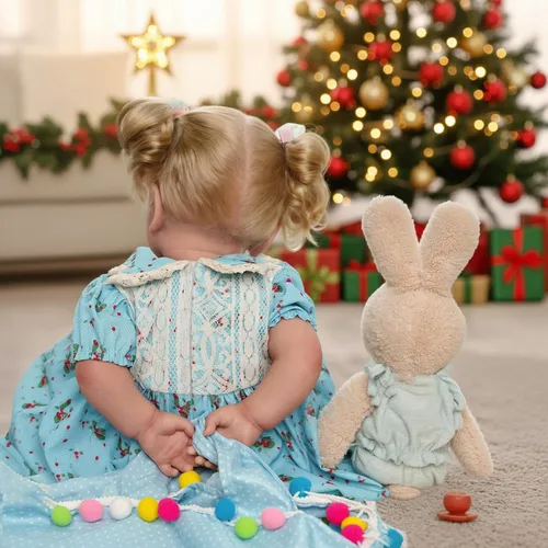 Miniatura 5 de JIZHI Muñecas de Bebé Reborn Realistas - Muñecas de Bebé Recién Nacido Realistas de 18 Pulgadas Niña Rubia Hechas a Mano Muñecas de Niños Pequeños