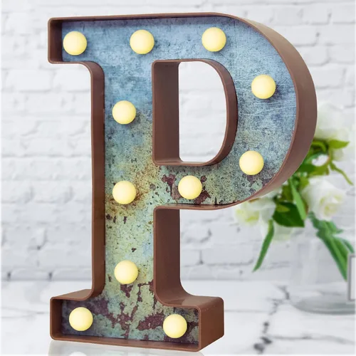 Miniatura 19 de Elnsivo - Letras con luces LED, efecto a hierro