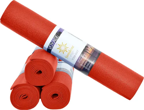 Miniatura 16 de Voyage - Tapete de yoga extra largo de 72 x 24 pulgadas, tapete de yoga extra largo de 0.197 in de grosor para escuelas, antideslizante, Negro