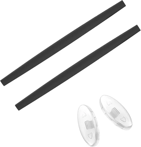 Miniatura 2 de SAUCER Replacement Nose Pieces Pads & Earsocks Temple Sleeve Rubber Kit for Oakley Big Square Wire Sunglass